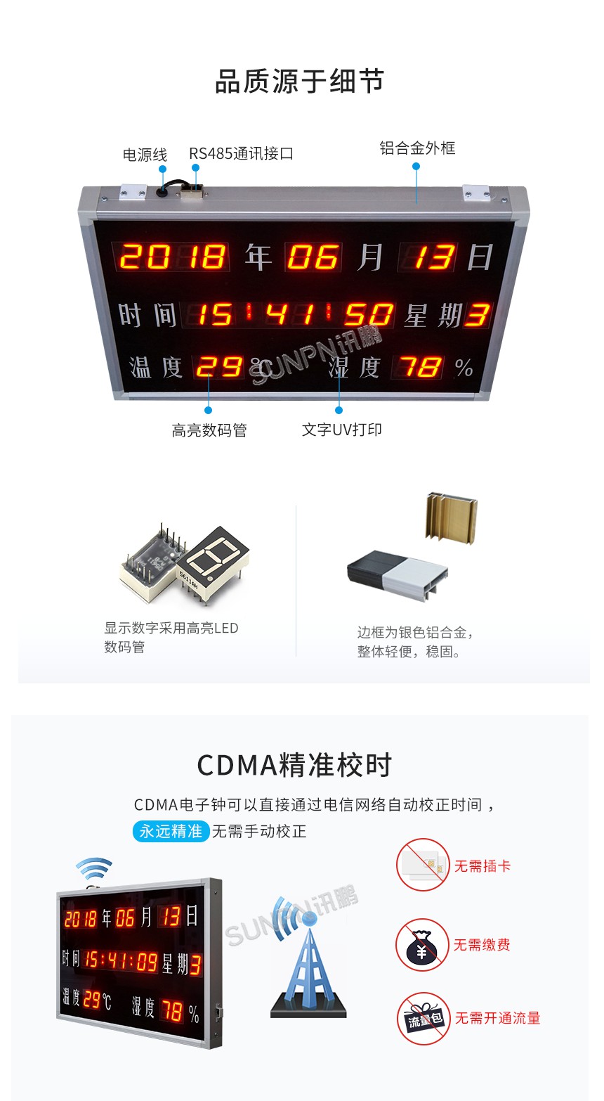 訊鵬LED數(shù)字電子時鐘有哪些優(yōu)點(diǎn)？