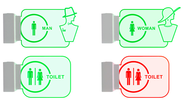 廁位有無人門頭屏-水晶款